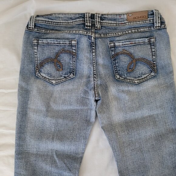 Bongo Jeans Faded Blue Low Rise Flirty Boot Cut Size 13 Womens Juniors - Picture 4 of 15